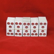500 Cardboard 2x2 Coin Holder Mylar Flips with 3-Hole Openings for Cent/Dime