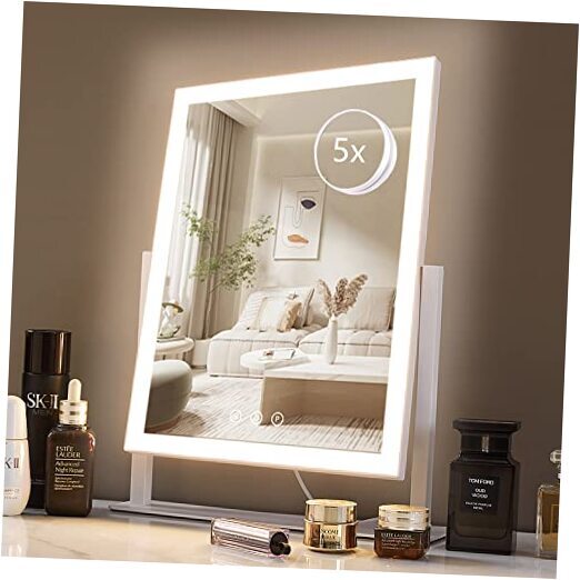 17.3 Inch LED Hollywood Vanity Mirror with Touch Controls - 13.7 Inch Wide  -image