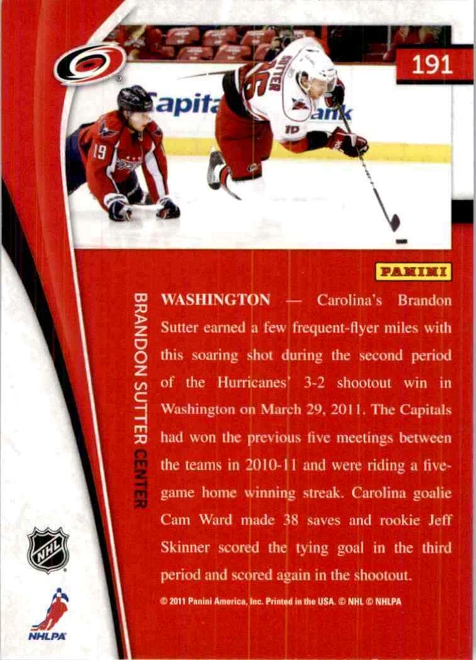 2011-12 Pinnacle Brandon Sutter #191 - Image 2 of 2