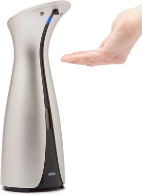 Umbra Otto Automatic Soap Dispenser Touchless, 8.5 OZ, Nickel, Hands Free Pump