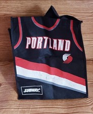 Subway Portland Trailblazers Jersey Style Reusable Fabric Tote Bag 14"x12"x8"