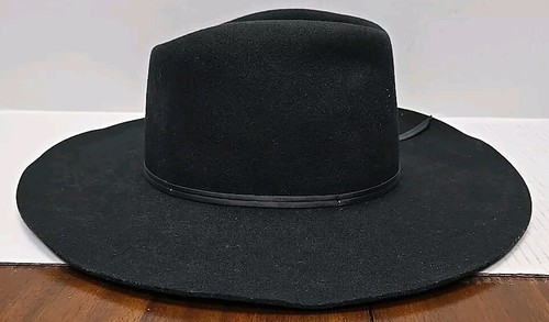 Vintage Renegade Headware 100% Wool Black Cowboy Western Hat Size 6 3/4 w/ Tag - Picture 7 of 15