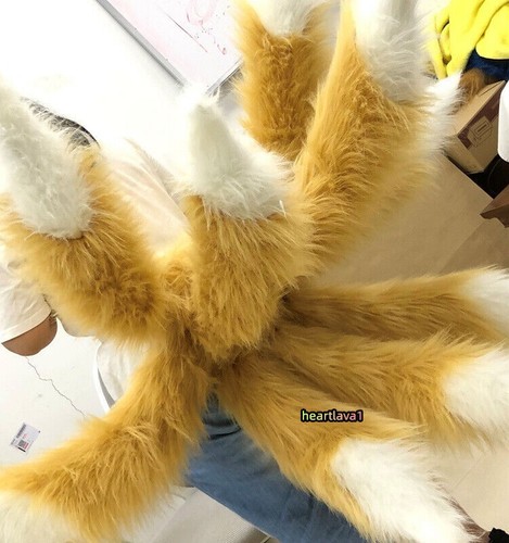 Customize Arknights Suzuran Nine-Tailed Fox Gradient Tail Cosplay Props Tails - Picture 8 of 9