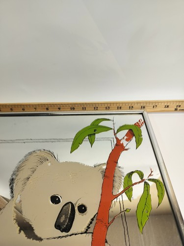 Specchio dipinto panda e koala vintage disegni girarrosto MCM - Foto 4 di 12