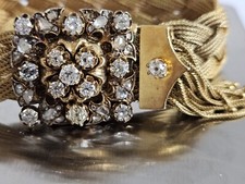Antique Estate 14k Yellow Gold 4.5 Carat Diamond Bracelet 55 Grams Apprsd 11k