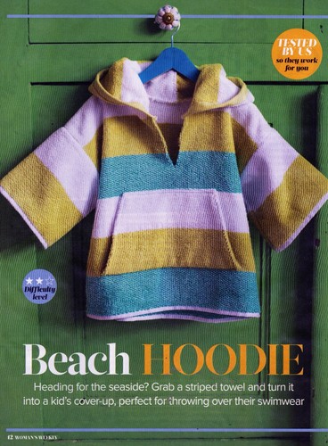 ~ Pull-Out Sewing Instructions For Child's Beach Hoodie Cover-Up ~