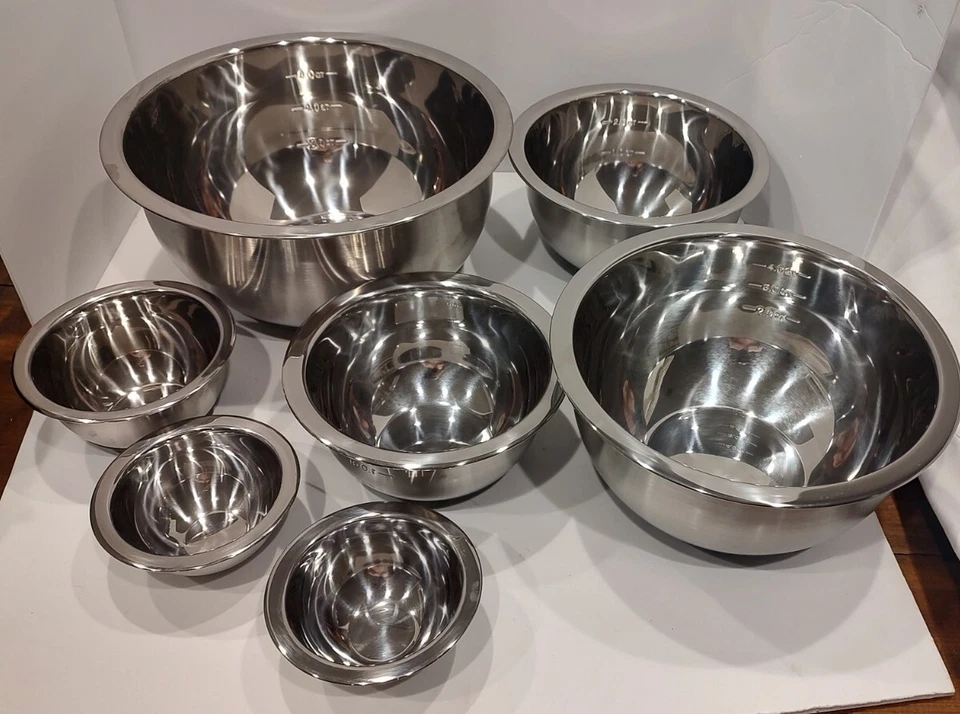 Tramontina Juego de Cuencos Mezcladores Cubiertos Acero Inoxidable 18/8 14 Piezas Foto 3 de 4