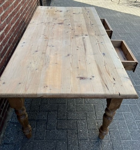 Tisch Ländlich Esstisch Schreibtisch Weichholz Kiefernholz 2 Schublade - Bild 10 von 12