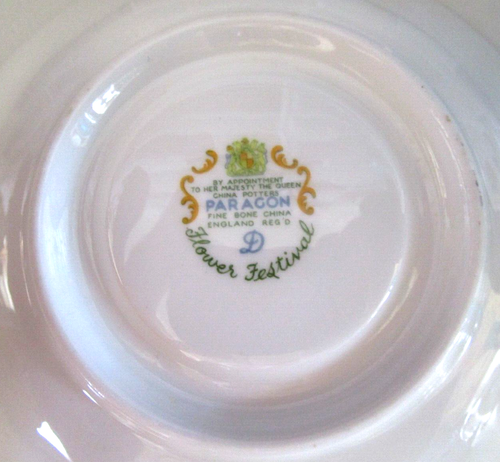Paragon Bone China England Flower Festival Tea Cup & Saucer Set Yellow D - Picture 4 of 6