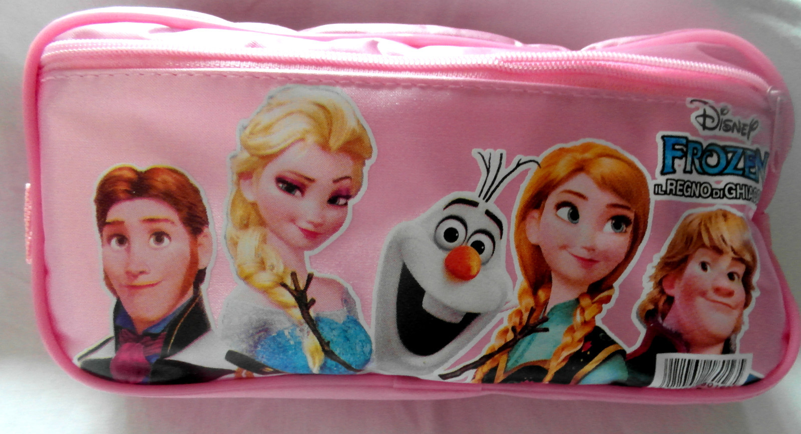 FROZEN Pink Pencil Case with Zip - Anna, Elsa, Olaf, Hans, Kristoff