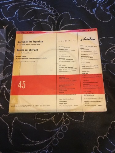 Dalida-Am Tag, Als Der Regen Kam 1960 German Ariola 7” + Picture Cover - Picture 3 of 5