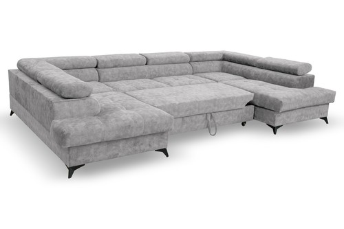 Ecksofa Palermo U-Form mit Schlaffunktion Bettkasten 345 cm Sofa XXL Big Sofas - Bild 32 von 65