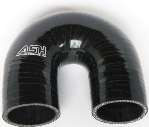 180° Grad, Silikonbogen,  ID 38mm Bogen, Kühlerschlauch Bogen, LKK - SCHWARZ - Bild 1 von 6