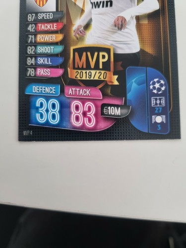 Match Attax 2019-20 Champions League - Rodrigo Valencia Leeds United MVP #4 - Picture 3 of 4