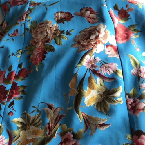 Betsey Johnson Sheath Dress Womens Size 6 Blue Metallic Flowers Stretch New Tags - Picture 14 of 14