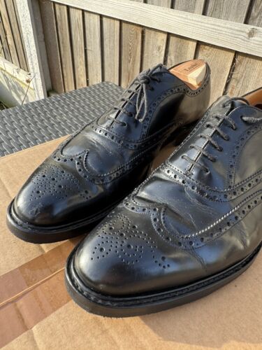 CHURCH’S Brogue alare da uomo in pelle nera made in England UK11 - Foto 17 di 23