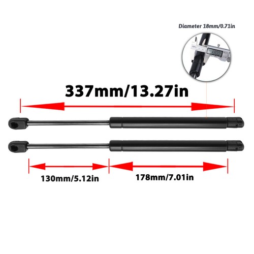 Amortiguadores de gas con soporte de capó 2 piezas varilla de apoyo para Chrysler 300 2011-2022 - Imagen 3 de 16