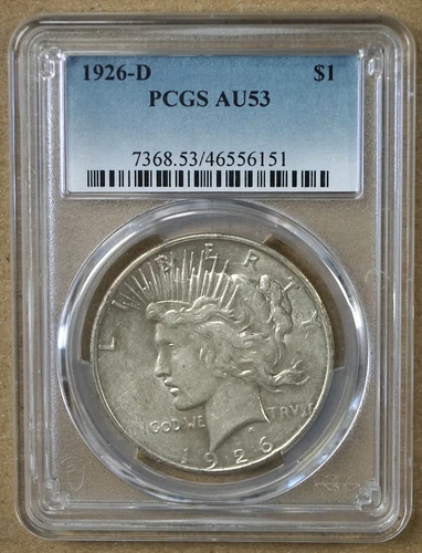 1926-D PEACE SILVER DOLLAR PCGS AU53 556151