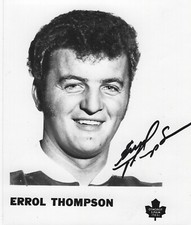 Errol Thompson Autographed Signed RARE Maple Leafs Team Issued Photo NHL - w/COA
