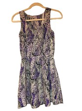 Reformed Purple, Gray, Black & Cream Keyhole Back Dress Size Small