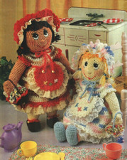 SUGAR  SPICE DOLLS 15 1/2" TOY DIGEST SIZE CROCHET PATTERN INSTRUCTIONS HTF