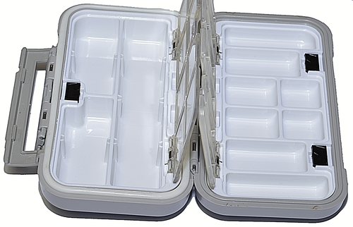 Fishing Tackle Box Lure Waterproof Compartments 2 Layer Hook Storage Case Medium - Picture 28 of 96