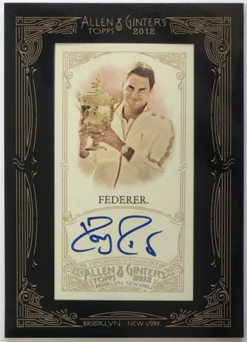 2012 Topps Allen & Ginter Roger Federer Mini Framed Auto 