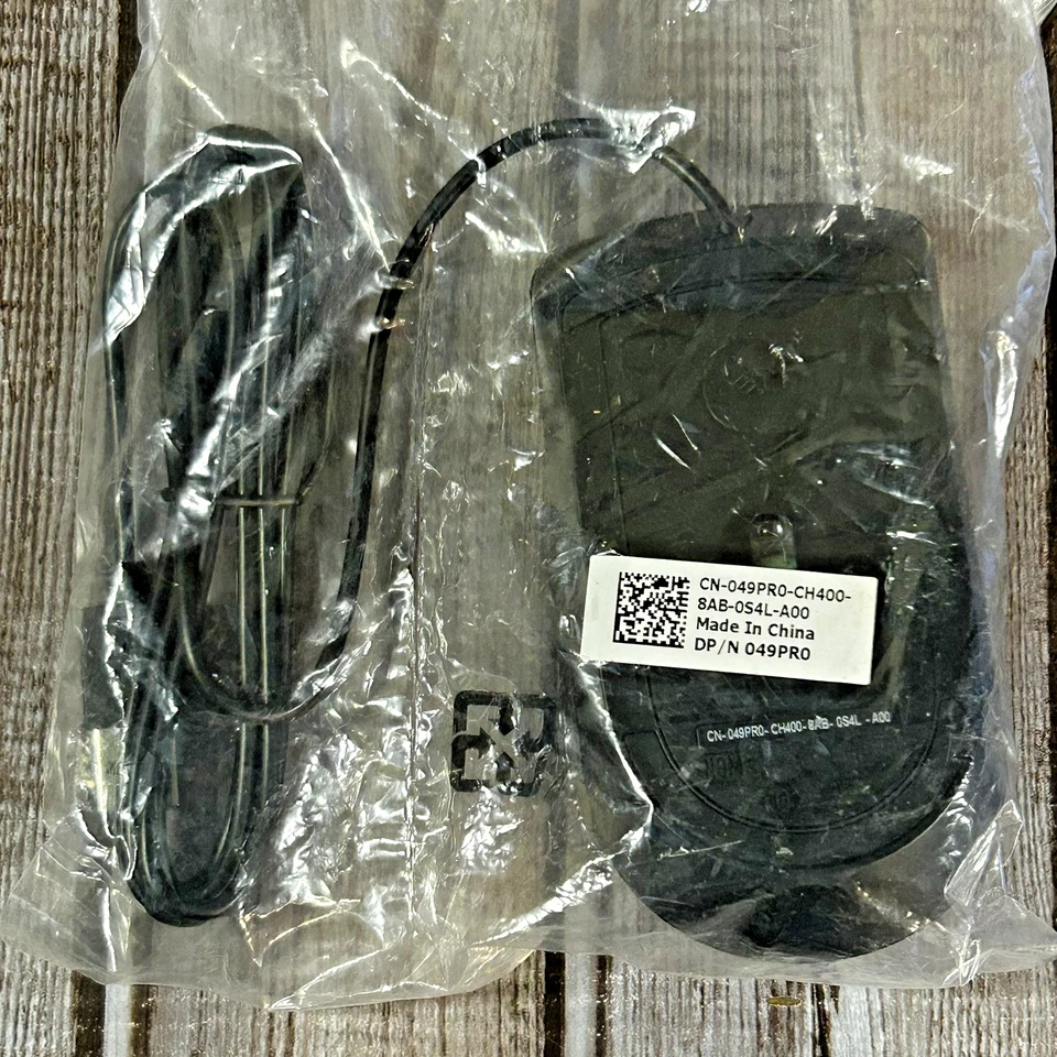 NEW Genuine Dell Wired USB Optical 2 Button Mouse w/ Scroll Wheel Black 49PR0 - Image 2 of 4