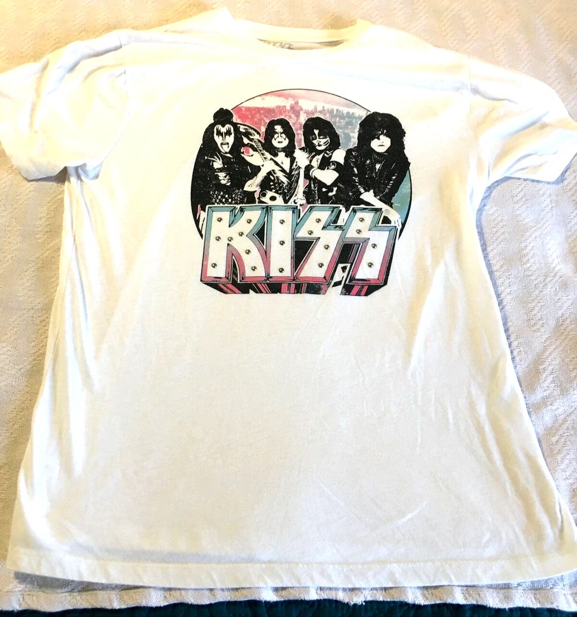 2017 Kiss Band T Shirt White Women S