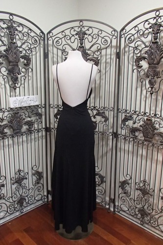 2184 JOVANI SZ 6 BLACK RHINESTONE ACCENT $330 FORMAL PARTY COCKTAIL DRESS GOWN - Picture 3 of 14