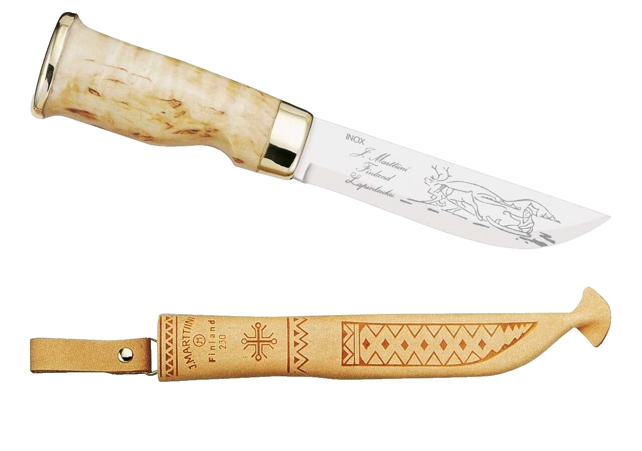 Manija de cuero Marttiini modernos De Colección Caza Cuchillos de Hoja Fija producidos en fábricas