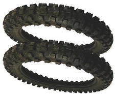  2 PACK SDG SSR HIGH PERFORMANCE REPLACEMENT TIRES 80/100-12 FOR DIRT PIT BIKES