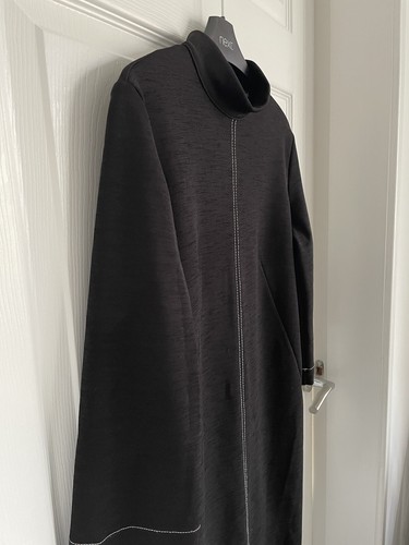 Ladies Black NEXT 3/4 Sleeve Mock Neck Dress With Zip - Size 8 - Picture 5 of 17