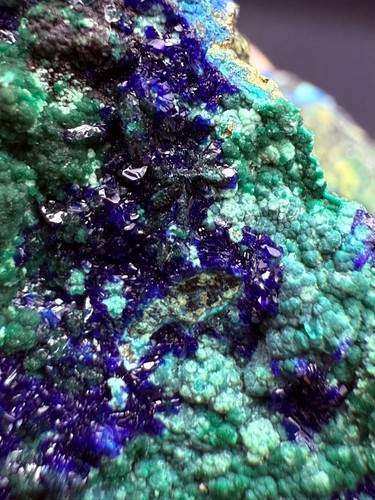 AZURITA Y MALAQUITA CRISTALIZADA Toussit MARRUECOS MINERAL COLECCION 5x4x2cm B7 - Imagen 8 de 10