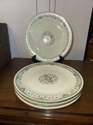 RARE Htf Vintage  Noritake Japan 8224 W80 Cantata Set Of 4 Dinner Plates EXC