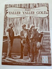 1955 Yaller Yaller Gold Sheet Music Davy Crockett