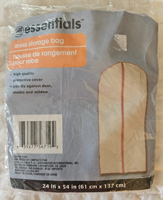 Essential Dress Storage Bag/24 X 54 inch/Protective Cover/ Guards Against Dust