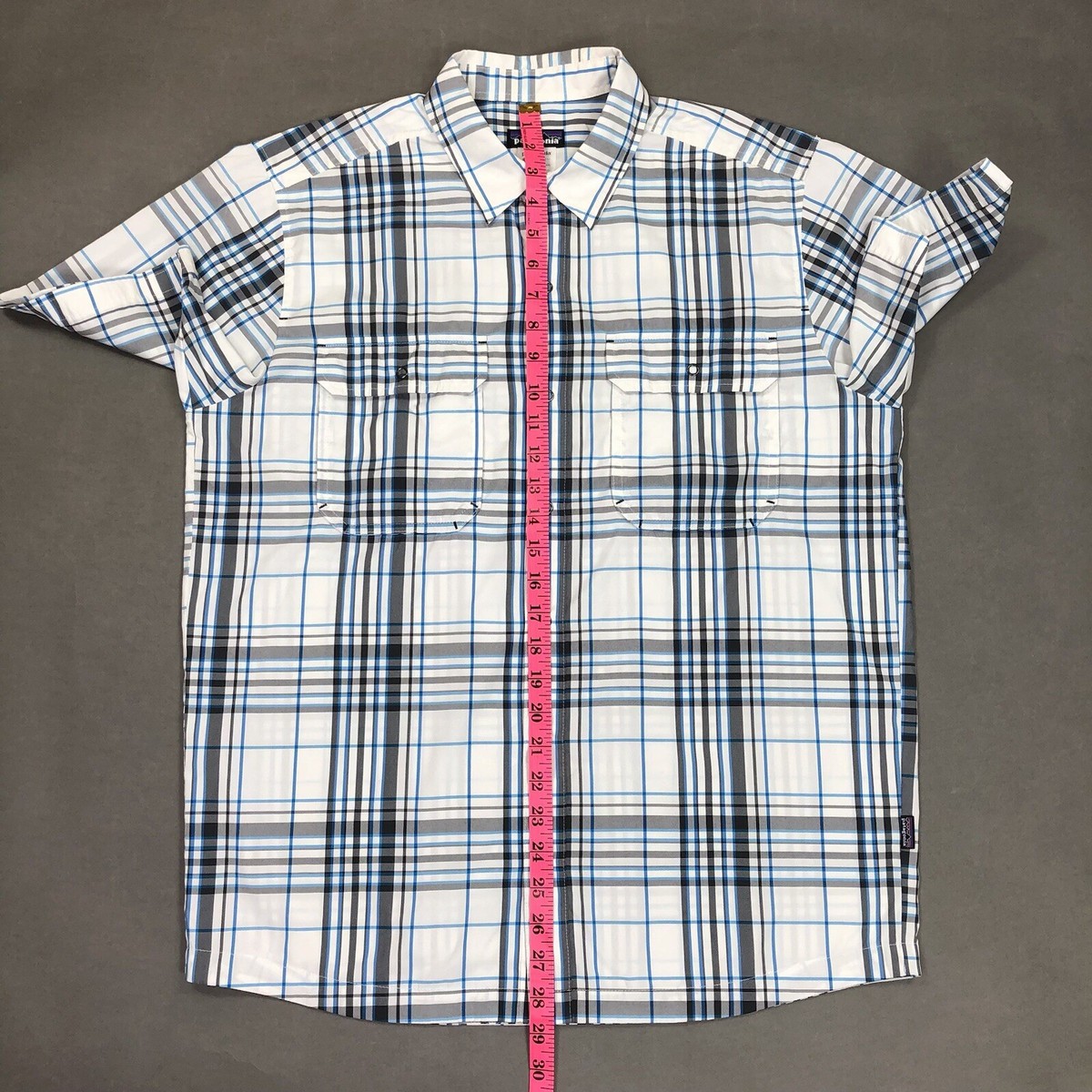 09年製 Patagonia Plaid S/S Shirt ココナッツボタン Patagonia Men's Snap Button Front Plaid Short Sleeve Shirt Size M