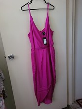 City Chic Small Dress All Night Hot Pink Plus Size 16