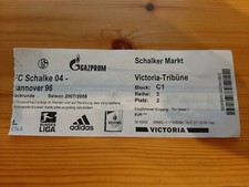 Ticket Bundesliga 2007 / 2008 Schalke - Hannover 96
