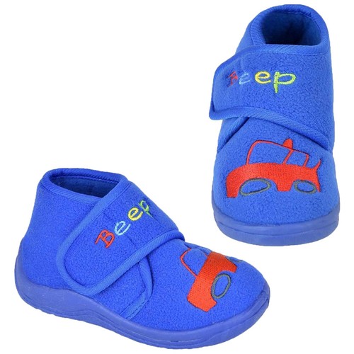 A2Z 4 Kids Boys Girls Cute Animal Slippers Plush Warm Shoes Backstrap Sliders - Picture 14 of 52