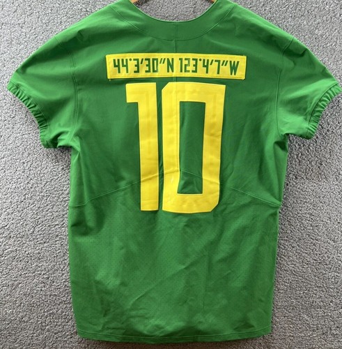 Nike Oregon Enten Justin Herbert #10 grünes Trikot Autzen Koordinaten Größe 40 - Bild 2 von 9
