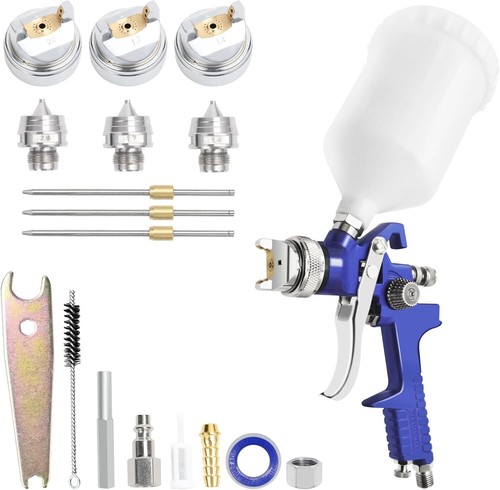 High-Efficiency HVLP Spray Gun - 360° Adjustable Nozzles & Easy-Clean Features - Picture 3 of 9
