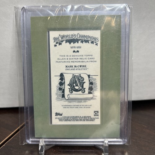 2021 Topps Allen Ginter Mark McGwire Athletics Framed Mini Relic - Picture 2 of 2