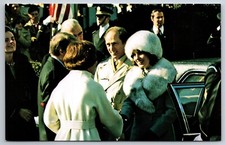 President~Jimmy & Rosalynn Carter Welcome Pierre Trudeau Of Canada~Vtg Postcard