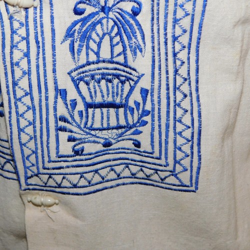 Camisa De Colección Para Hombres S Blanca L/s Bordada Guayabera Esmoquin Hippie Boho México - Imagen 7 de 15