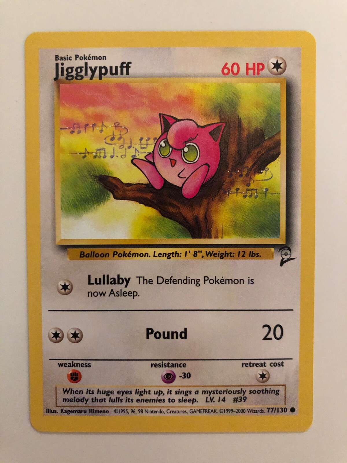 1999 Pokemon Jigglypuff - Base Set 2 77/130 - Mint (M) | eBay
