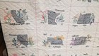 Hand Embroided Hand Quilted State Quilt 86" x 60" — photo 8