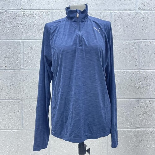 CHAQUETA CHÁNDAL PUMA AZUL MARINO TEJIDO ESPACIAL MEDIA MANGA ENTRENAMIENTO ESTAMPADO PUMA LOGO UK M - Imagen 1 de 6