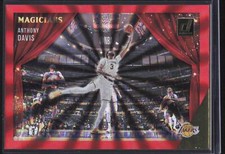2021-22 Donruss #4 Anthony Davis Magicians Holo Red Laser #/99 Lakers